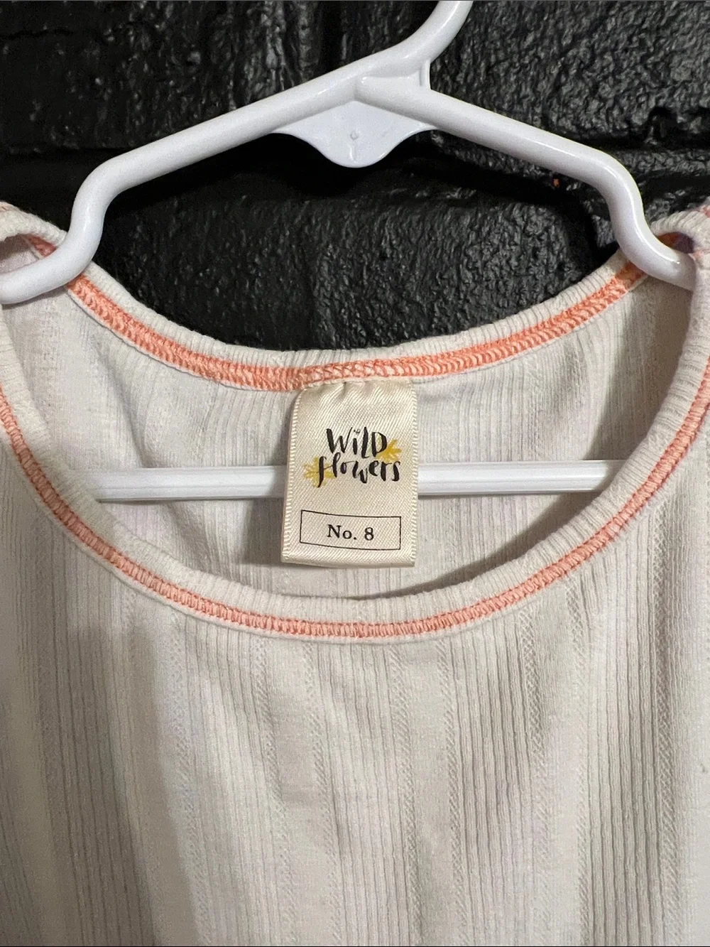 Wildflowers cream ribbed